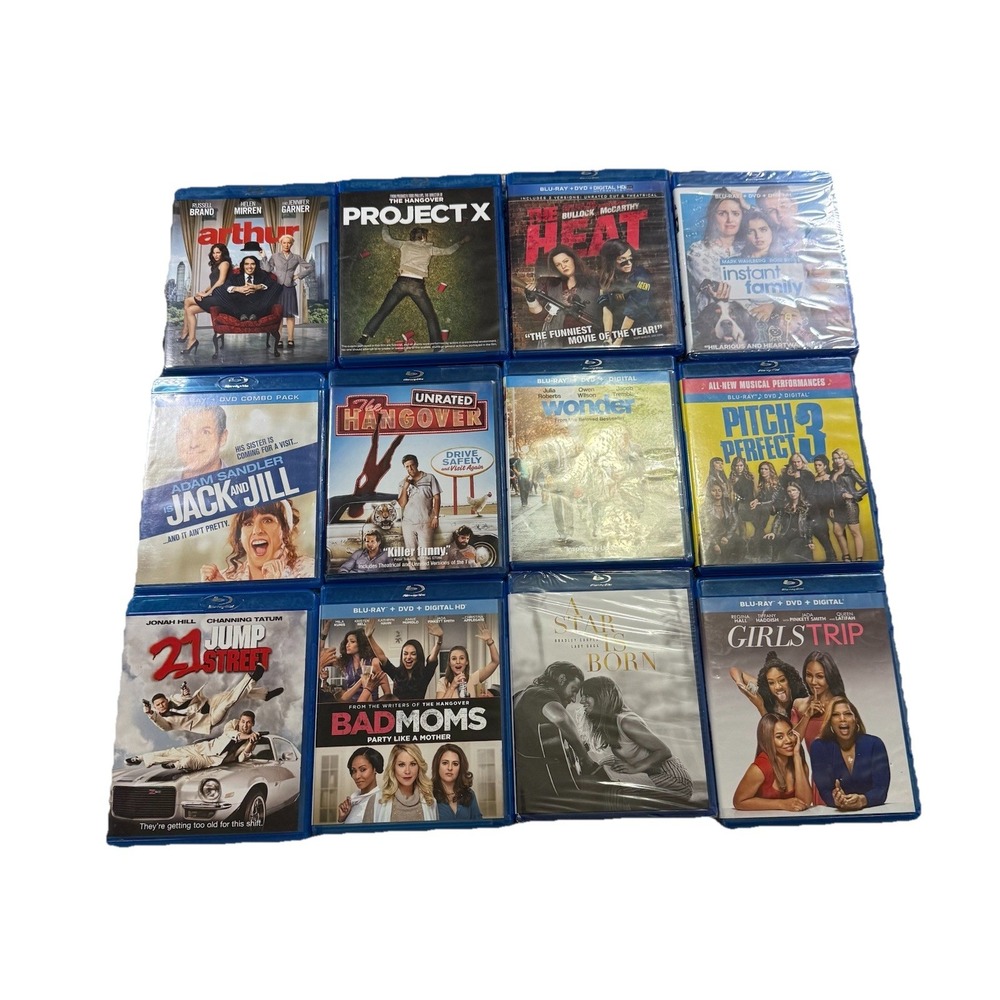 Lot Of 12 Blu‎ Ray DVD Movies Romcom Comedy Romantic Humor CDs Thriller Drama